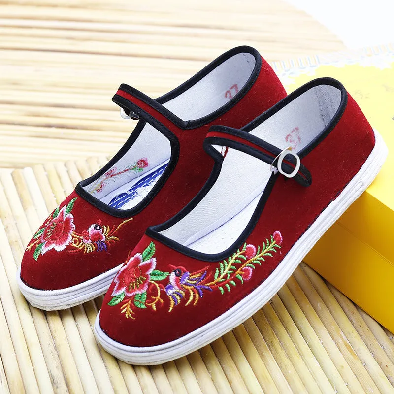 Women's With Pure Cloth Sole And Manual Canvas Shoes